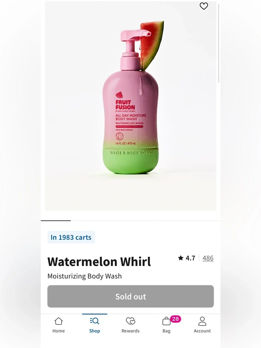 NEW! 9-Pc Bath & Body Works Fruit Fusion WATERMELON WHIRL Body Care Collection